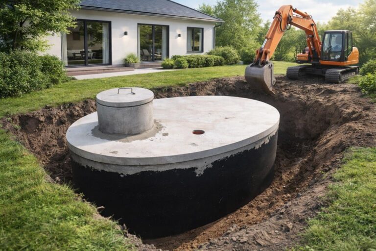 szamba betonowe owalne montaż